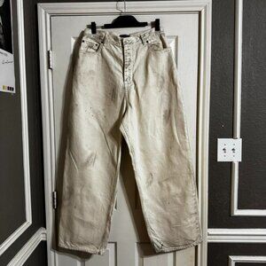Balenciaga FW22 Baggy Dirty White Jeans